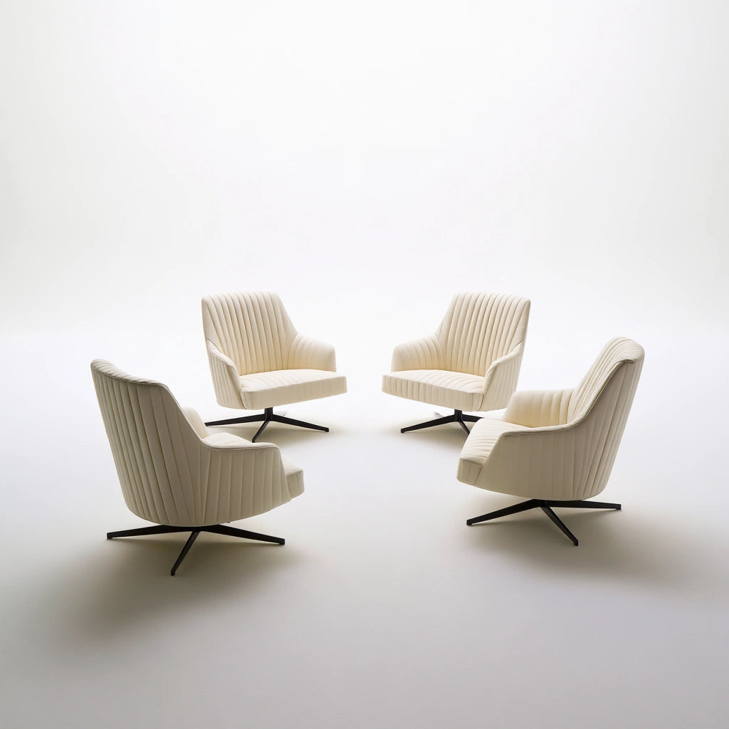 Accentfauteuil draaibaar, kleur grijs
