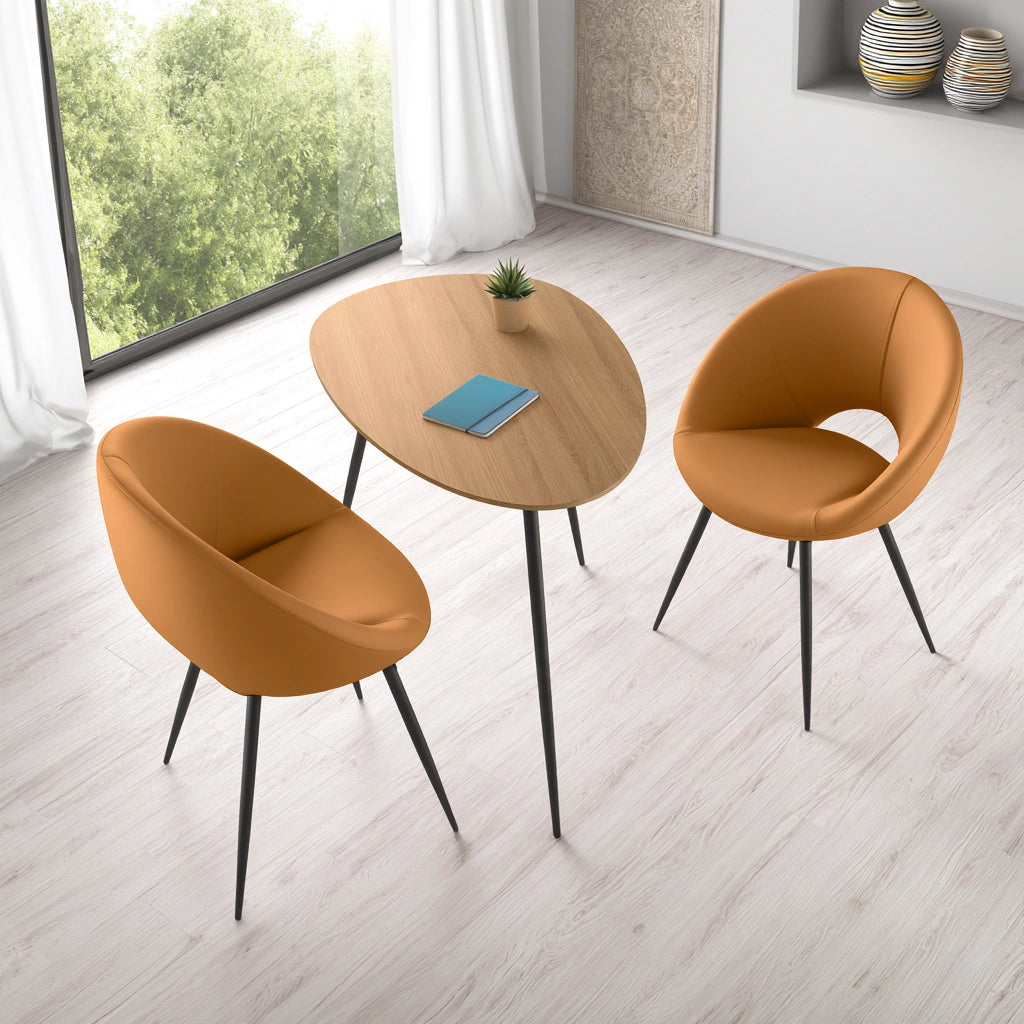 Eetkamerset met tafel en stoelen, kleur grijs