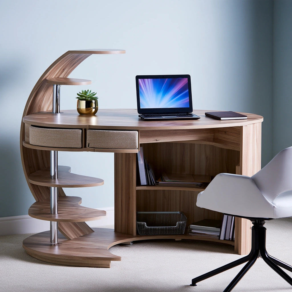 Bureau van hout, kleur naturelbruin