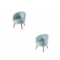 Accentfauteuil met fluwelen bekleding, kleur petrolblauw